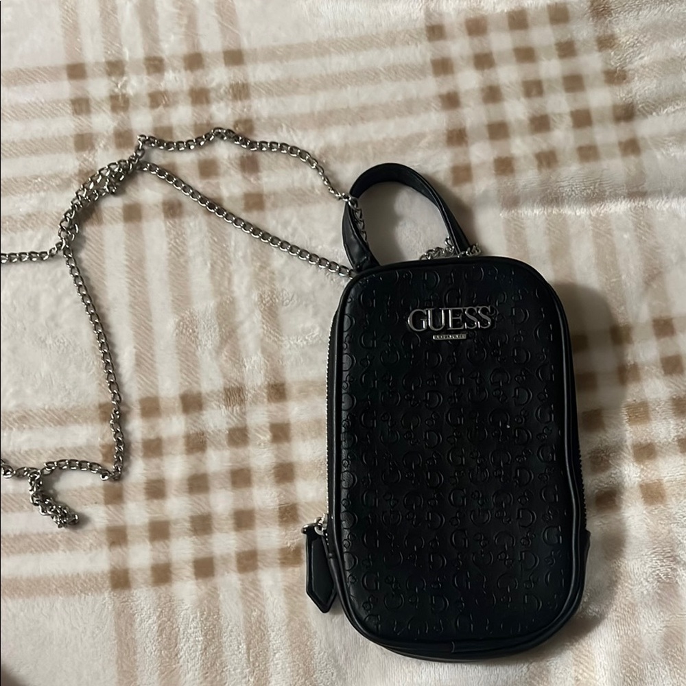 Guess Black Embossed Crossbody Bag